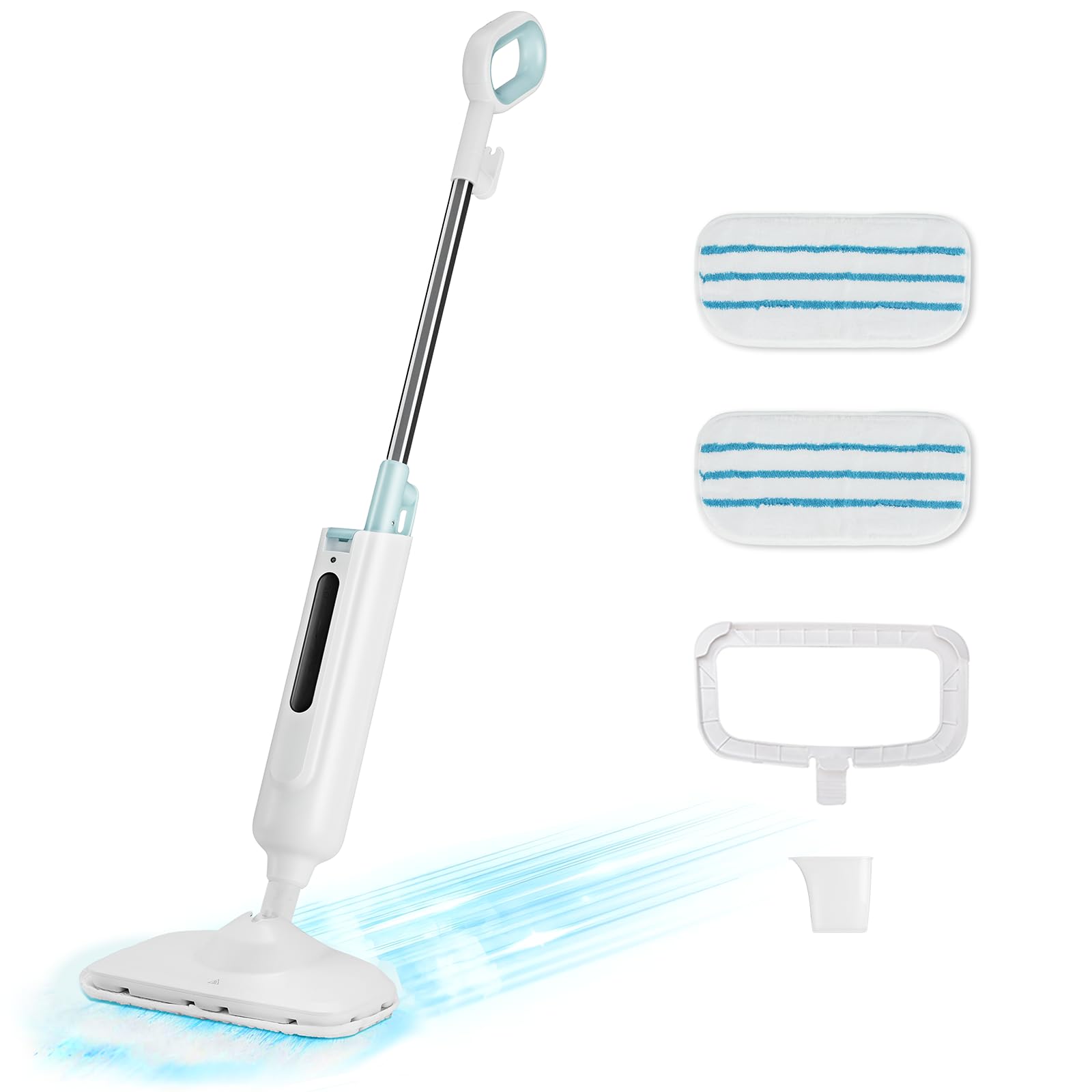 Sweetcrispy Steam Mop for Floor Cleaning Lightweight Floor Steamer Cleaner for Hardwood Tile Laminate Floors Carpet 2 Washable