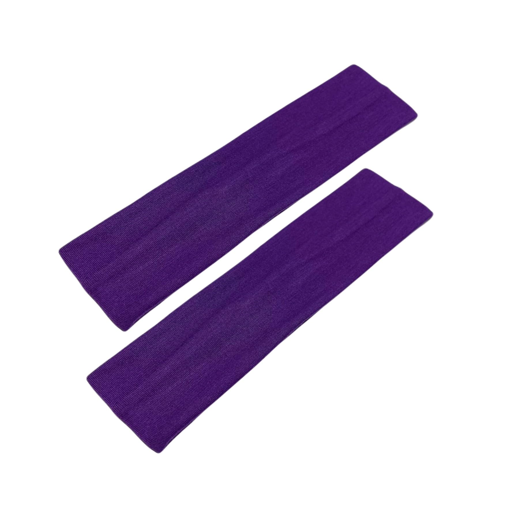 Bandeau élastique uni élastique de 5 cm de large pour cheveux (violet)