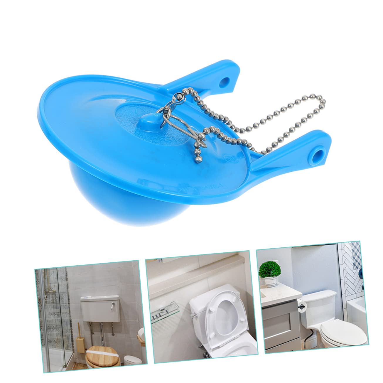 NUOBESTY 3 Sätze Abtropfenventilkautschukstopfen Abtropfen Kette Ersatzteile Für Toilettenklappen Haken Ersatz-toilettenklappe Reparaturteile Für Toiletten Pvc Blau 2 Stücke * 3