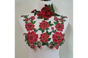 Embroidered Rose Appliques for Dressmaking and Accessories - Set of 4