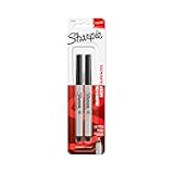 Sharpie 37161PP Permanent Markers, Ultra Fine Point, Black, 2 Count