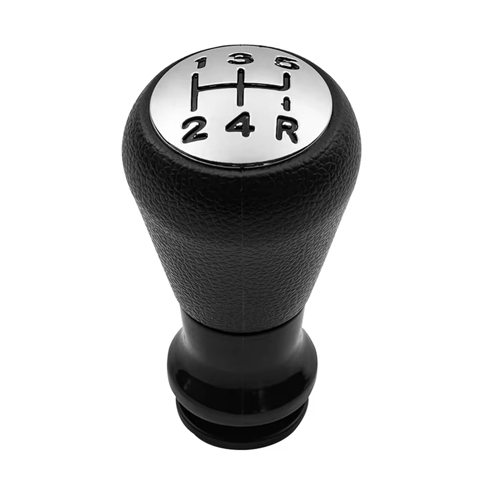 Ouvecr Chrome Gear Knob Car Shift Gear Knob Handle For Peugeot 206 406 5 Speed Car Gear Shift Knob Boot Cover Gaiter Gear Shift Cover(Chrome Gear Knob)