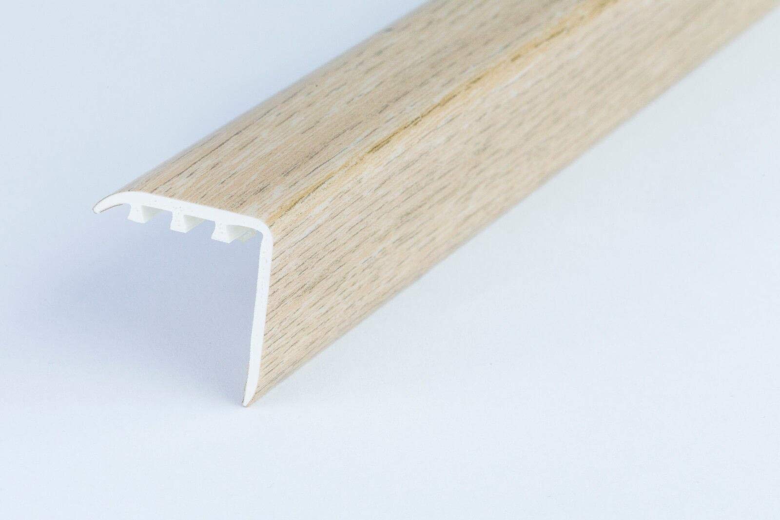 Plastic Stair Nosing Wooden Edge Protection Oak Beech KP-3030 TMW Profiles (Ligth Oak) โ image 1