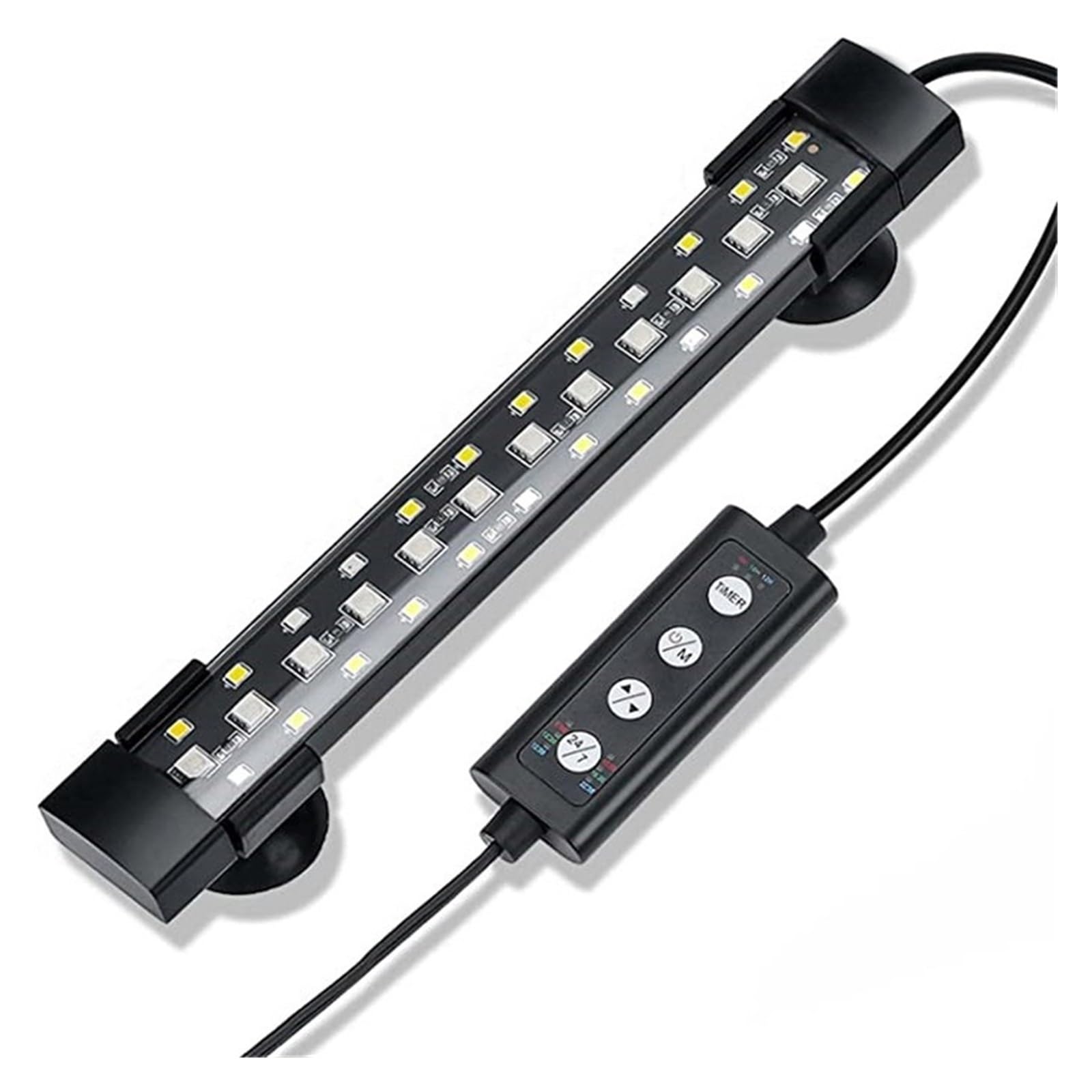 Luz del acuario, Luces de Coral for acuario 24/7, lámpara de agua de espectro completo impermeable, WRGB de agua dulce, luz LED for tanque de peces, iluminación for cultivo de plantas(18CM 6W)