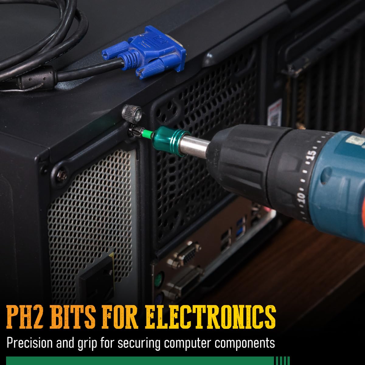 20 sztuk końcówek udarowych Phillips #2, 2-calowe magnetyczne bity wkrętakowe, końcówki udarowe S2 Steel Ph2 do wkrętarki udarowej Ready & Home Repair