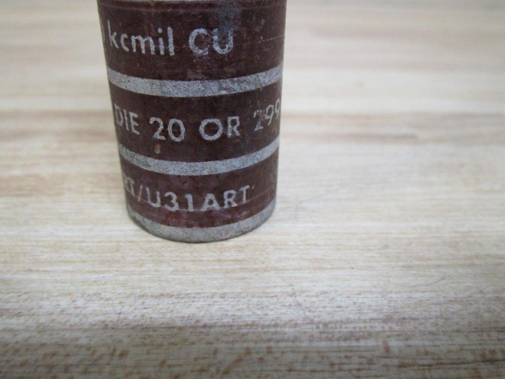 BURNDY YA342N 2 Holes, 500 MCM, CHAMFERED, Compression Lug, Copper, Long, TIN-Plates