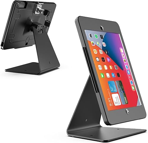 Soporte de quiosco de seguridad antirrobo de escritorio para iPad de 10.2 pulgadas (9 generación.2021, 8 generación 2020, 7 generación.2019), con