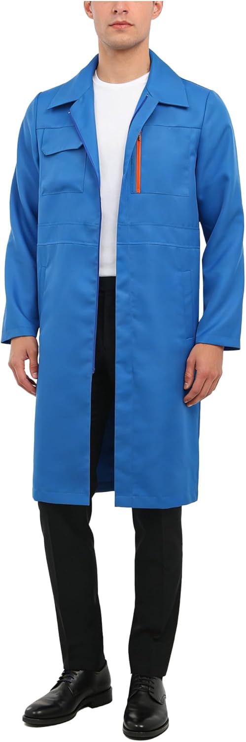 ranrann Work Uniform Top For Men Women Mechanic Work Shirt Zipper Front Welding Suits Long Sleeve