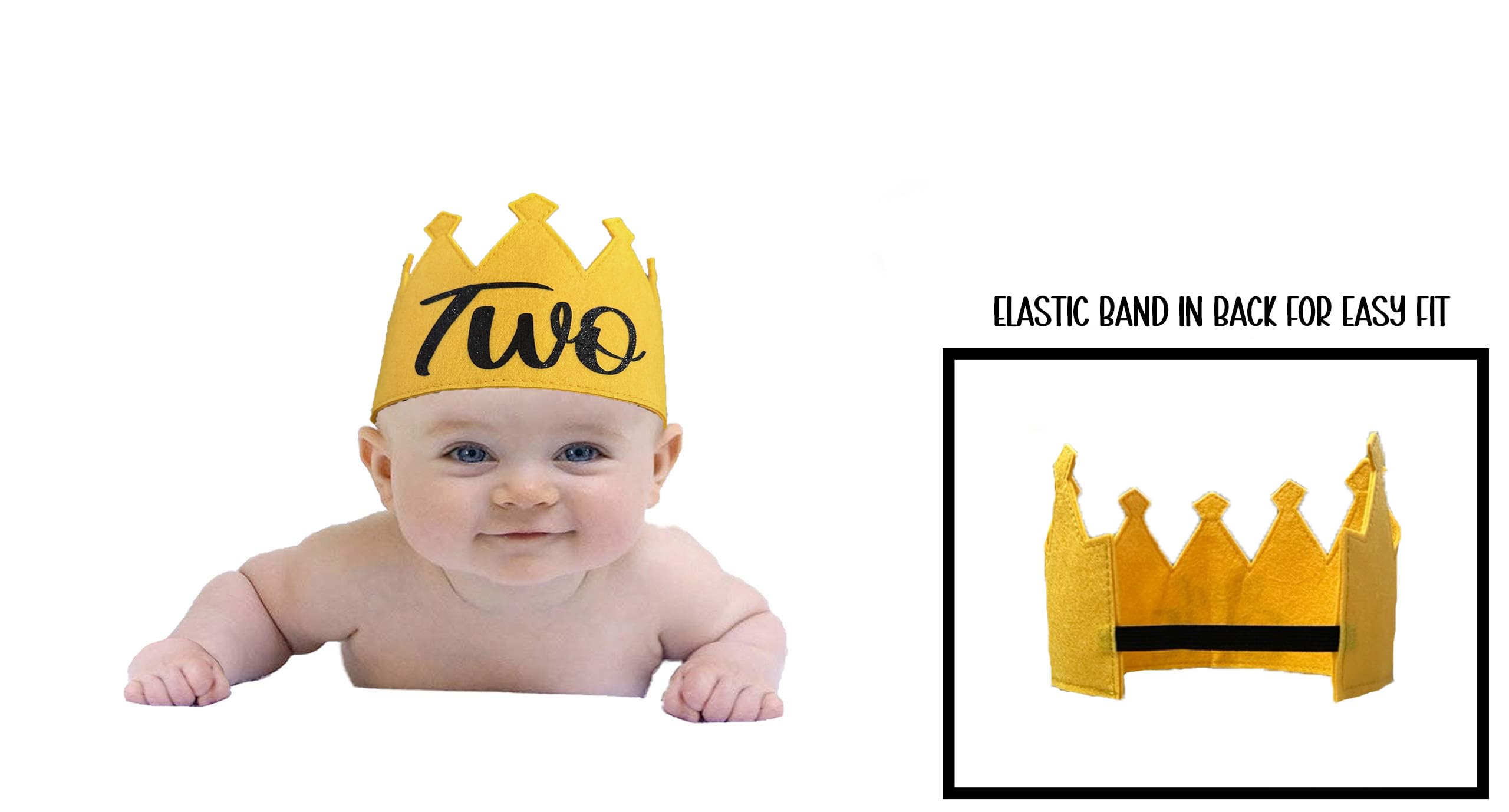 Lil' Cubster Crown, 1st Birthday, Full Size, Felt, Mr ONEderful, Wild One, Baseball, Two, Yellow, Costume Headwear