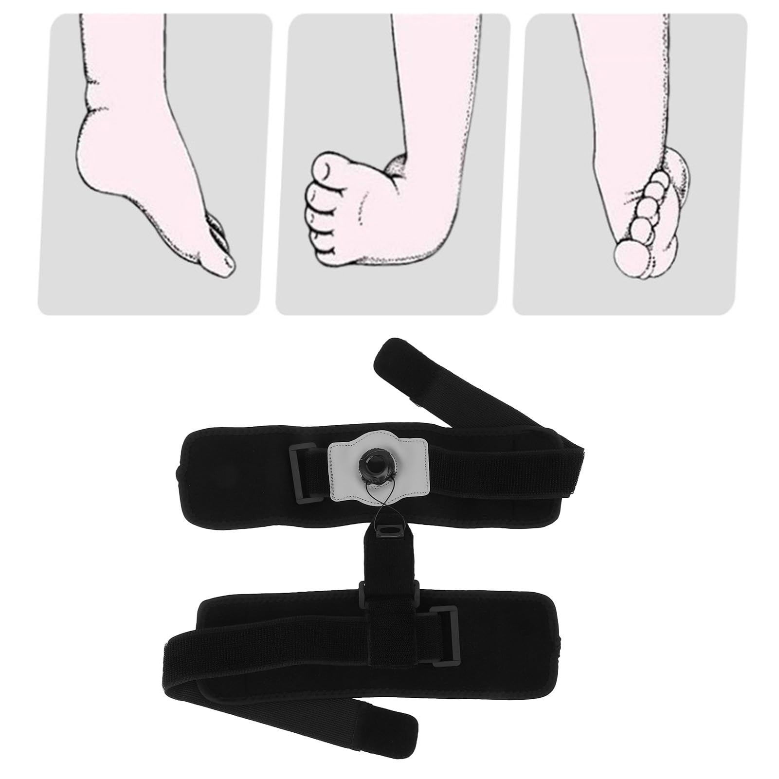 AFO Attelle de Pied pour Homme et Femme, Réglable – Utilisation de Jour et de Nuit, Taille Libre, Bouton de Réglage – Doux et Respirant – Soutien Efficace de la Démarche pour la