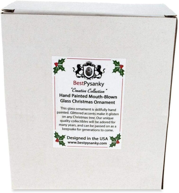 Merry Elf with Wreath Blown Glass Christmas Ornament - Image 9