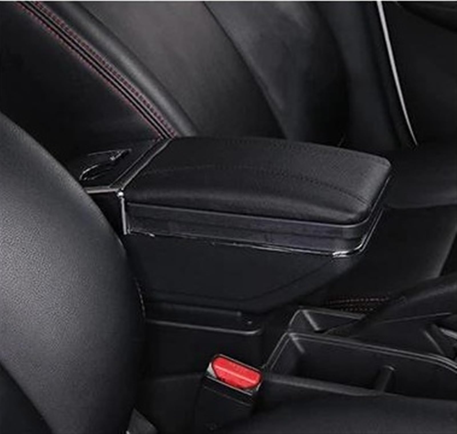 NOHEEU Armrest Box With Multifunctional Support PU Upholstered Car Interior Modification Accessories For Swift 2005-2022(A Styke All Black)