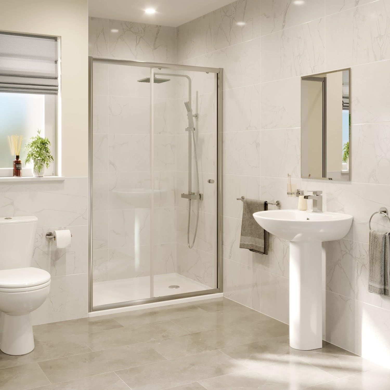 1200mm Sliding Shower Door Modern Bathroom Shower Enclosure Cubicles 4mm Safety Glass Shower Enclosure Cubicle Door