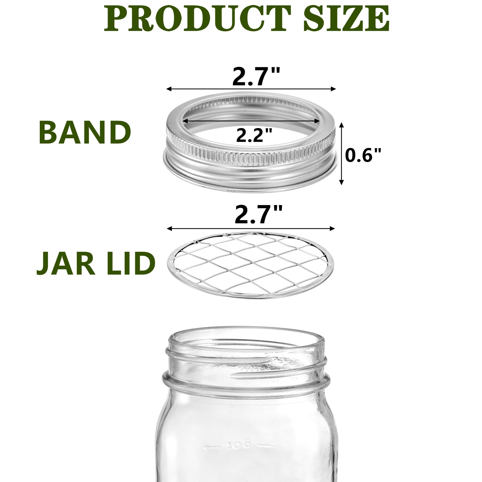 DEAYOU 20 Pack Mason Jar Flower Frog Lids, Metal Frog Lid Insert Grid, Canning Jar Metal Ring Screw Jar Band Organizer, Replacement Insert Holder Lid with Square Grids for Regular Mouth Mason Jars