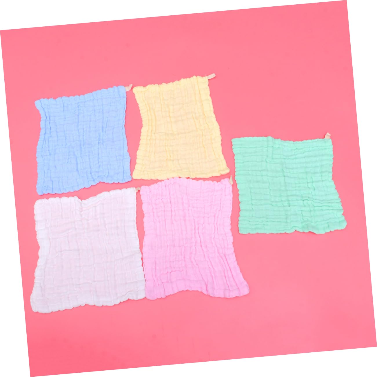 10pcs Newborn Towels Washcloths Gauze Cotton Soft Square Face Towels Pre-Washed Breathable Absorbent Non-Shrink
