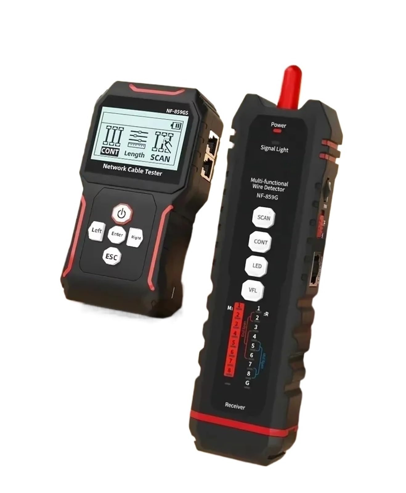 Netzwerkkabeltester, Netzwerkkabeltester, Leitungsdetektor, Kabel, Kristallkopf-Crimp, Ladetyp,für Netzwerkkabel