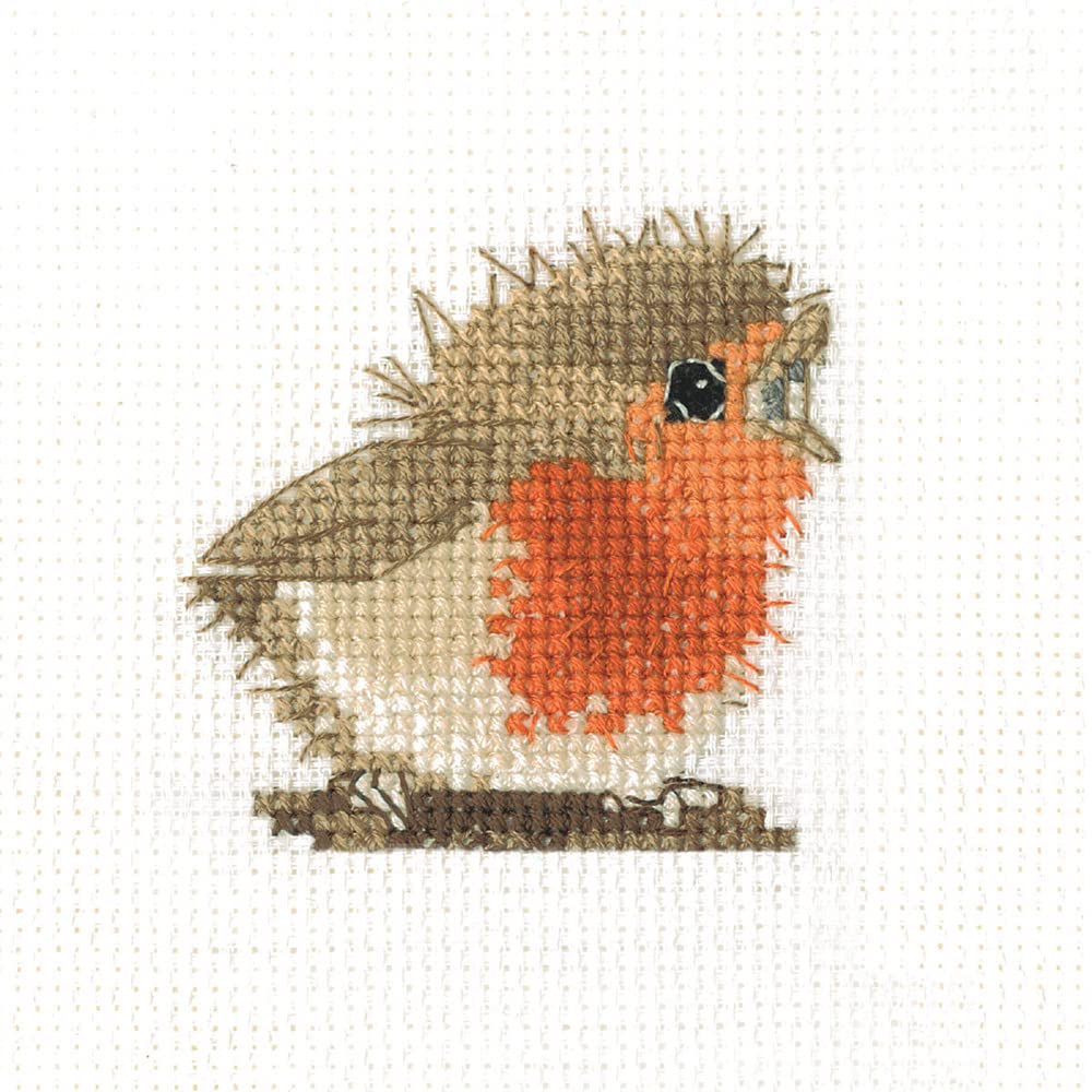 Heritage Crafts Cross Stitch Kit - Reggie Robin