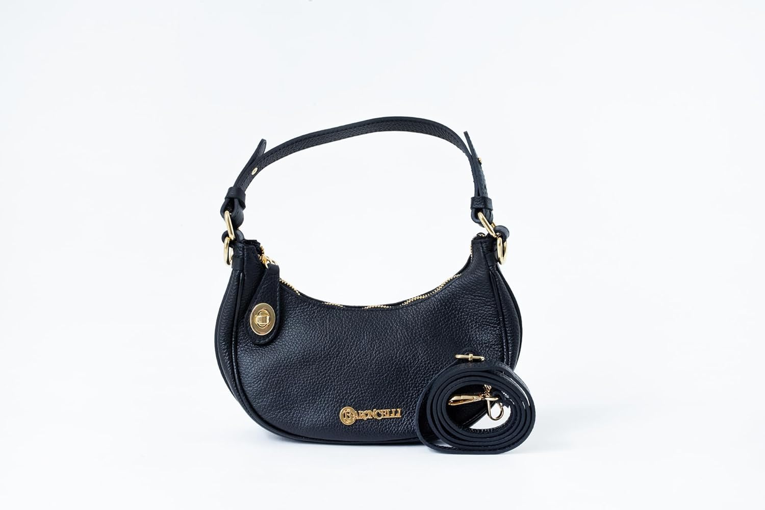 Baroncelli Small Leather Designer Crossbody Purse, Genuine Italian Crafted, Designed and Made in Italy - Image 7