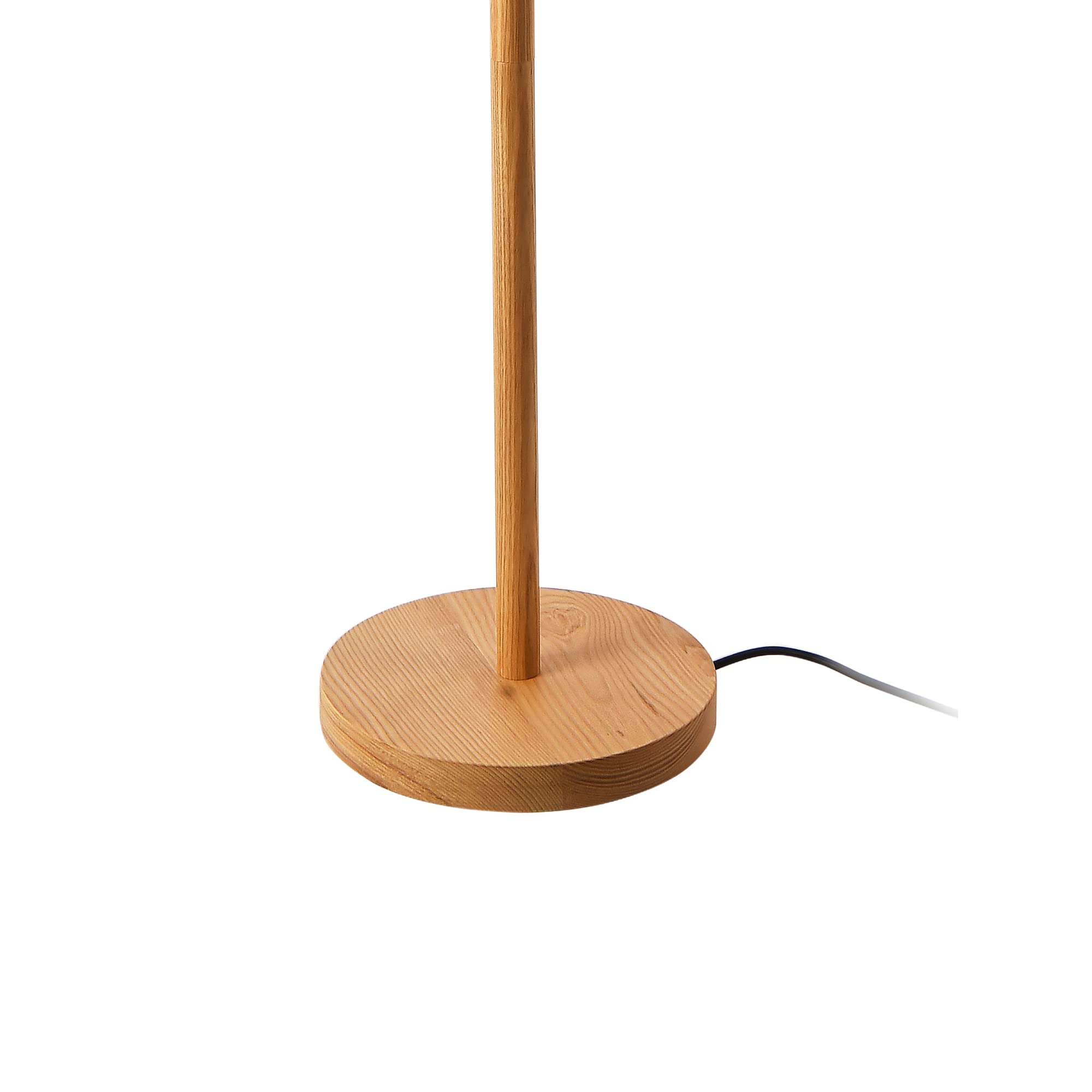 lux.pro Stehleuchte Rochdale Stehlampe E27 mit Fußschalter Standlampe für Wohnzimmer Schlafzimmer aus Holz und Rattan Stimmungslicht Gelbbraun/Holzfarben