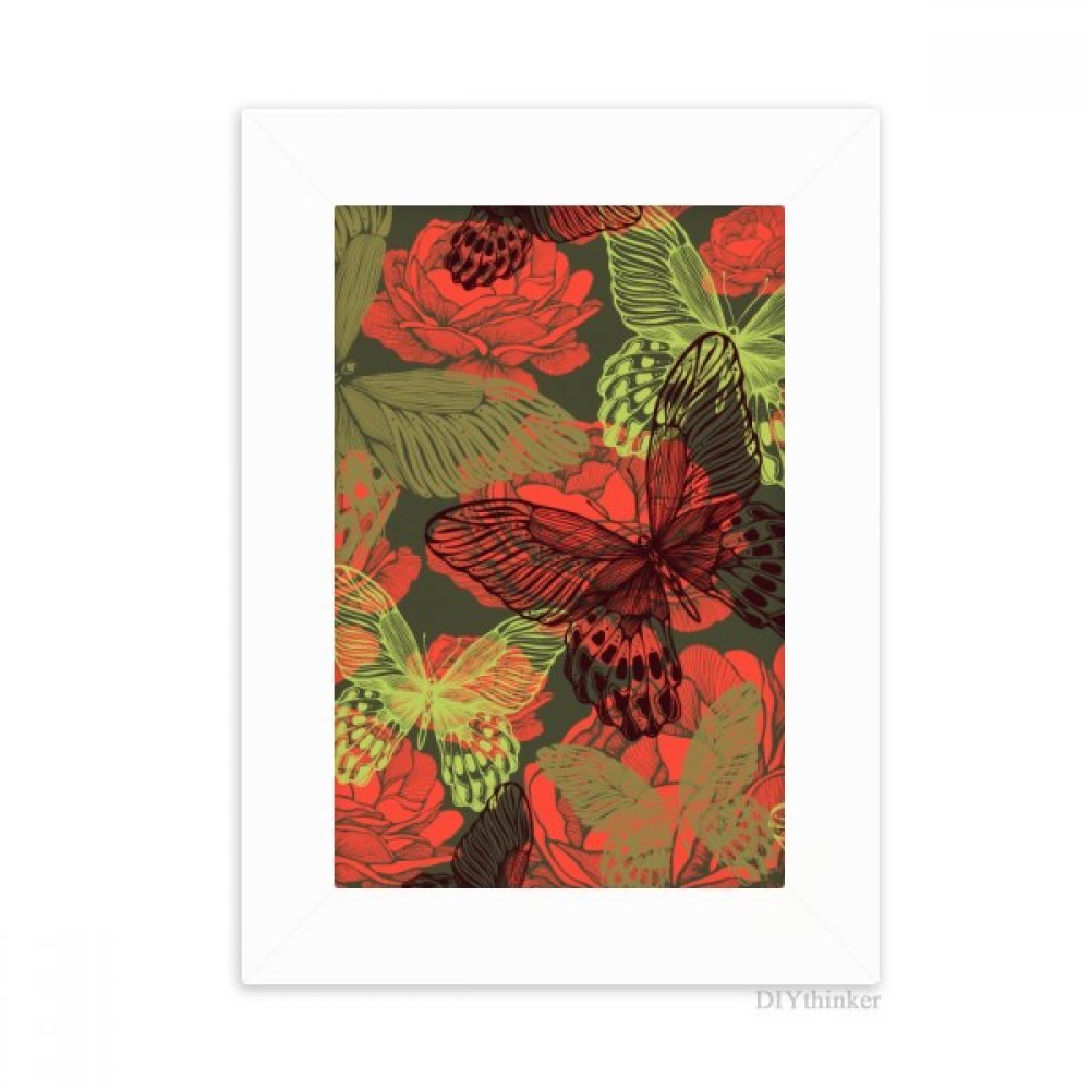 Cadre photo papillon vintage pour décorer un bureau fleuri