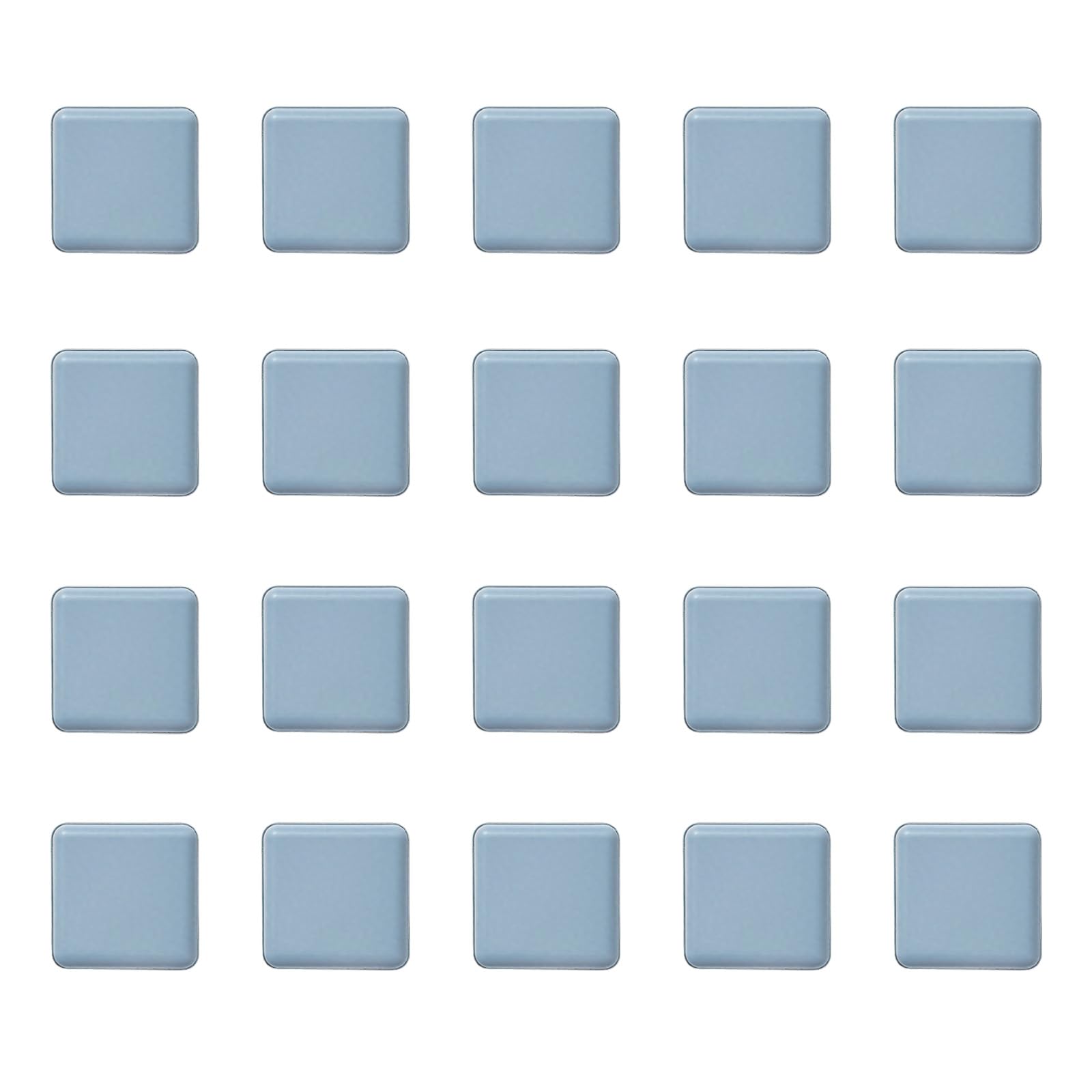 20 Pezzi Scivoli per Mobili, Scivoli Autoadesivi in PTFE 20x20mm, Feltrini per Mobili Pesanti, Piedini per Mobili Quadrati, Gommini per Sedie Quadrati, Protezioni Pavimento per Piastrelle, Laminato
