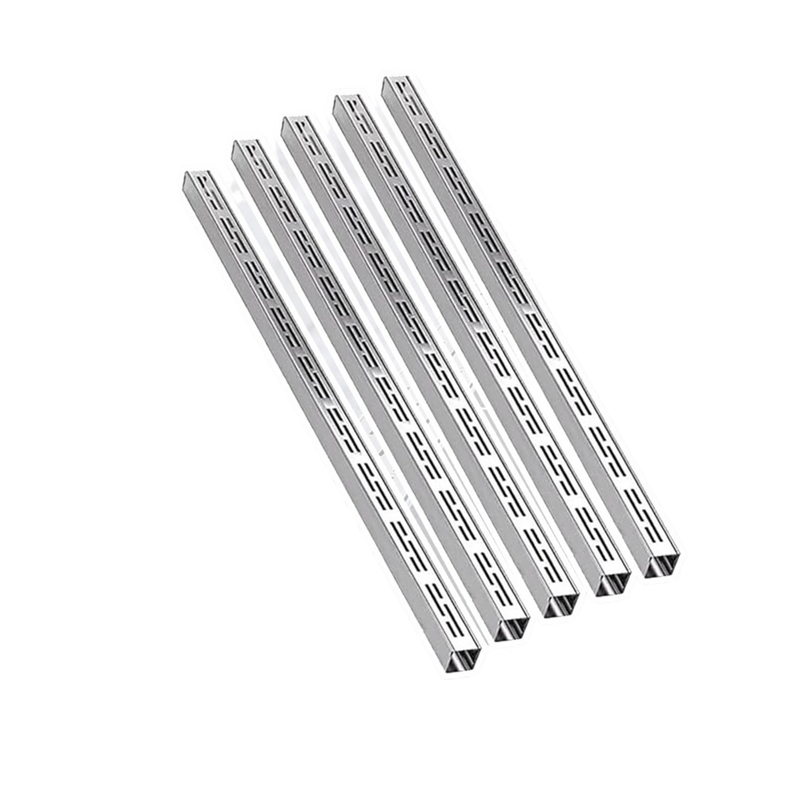 GLDYTVF Stainless Steel 304 Drainage Channel with Grate Narrow Rainwater Gutter Outdoor Drainage Grating (100x15x4cm/39.4x5.9x2in) - Durable Rust-Resistant Easy Install