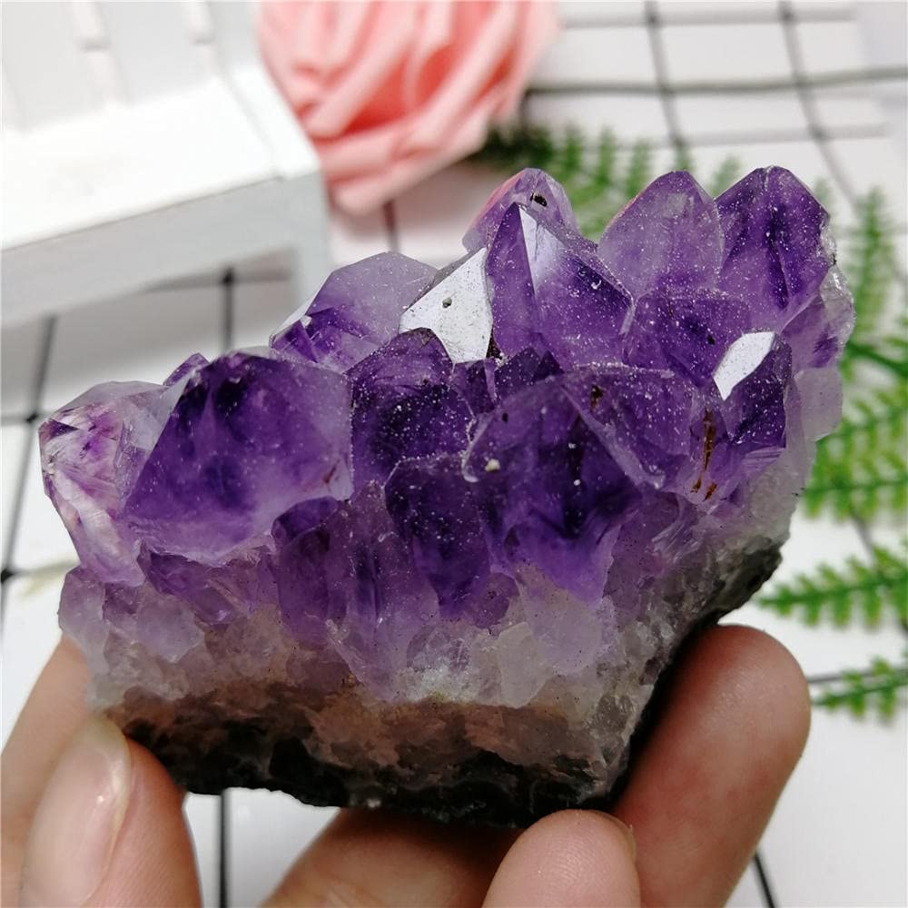50-360g Natural Dream Amatista Cuarzo Cristal Cluster Amatista Geoda Espécimen Curación-200g