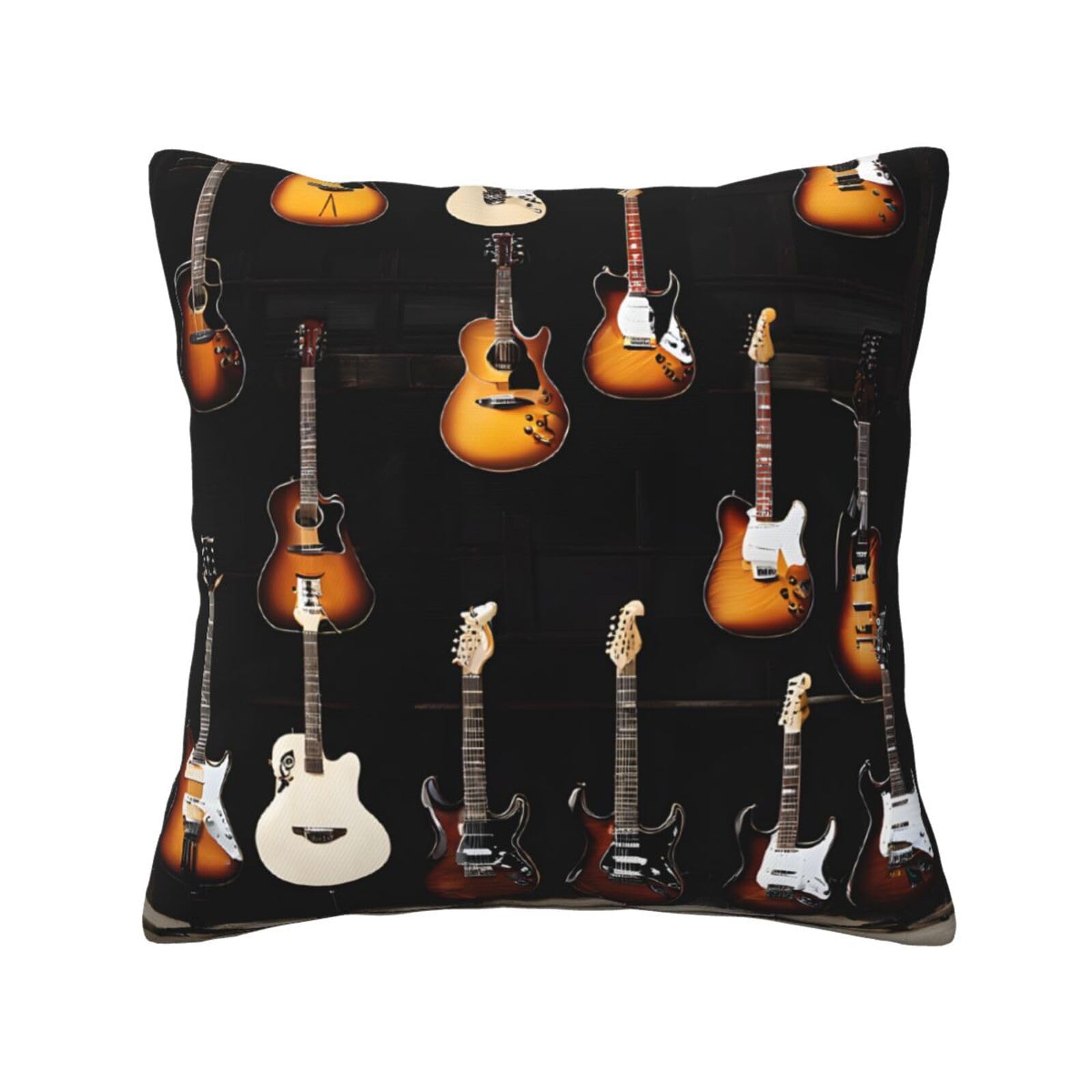 LHFIOHIRG (Guitars) Decorative Throw Pillow Covers Double-Sided Printed Cushion Covers for Sofa, Couch, Bed, and Home Decor 30 x 30cm