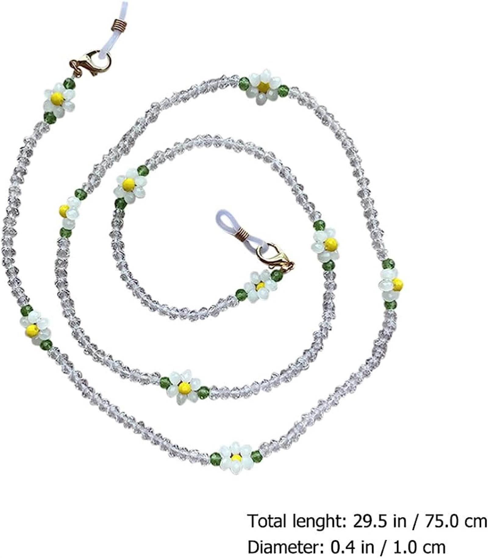2/3 Piezas de Cadenas para Gafas, cordón para Gafas, Soporte para Gafas con Forma de Flor, Correa para Mujer