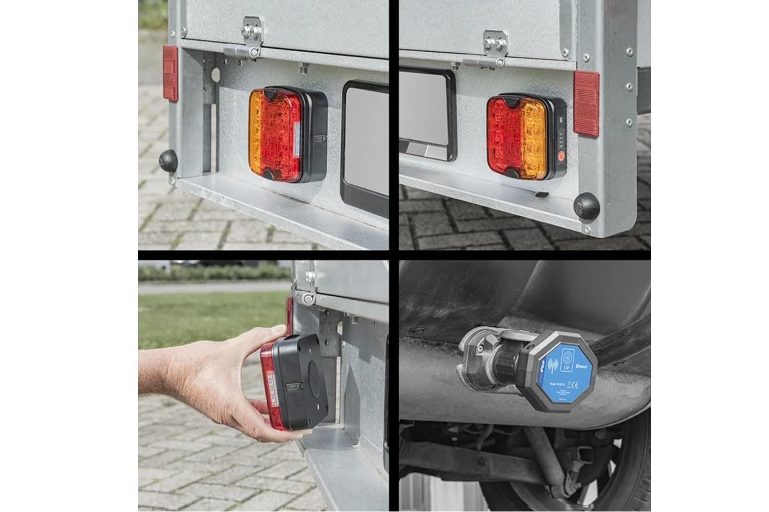 ProPlus Luces Traseras LED Magnéticas Inalámbricas, 13 Pines | Batería de 4000 mAh y Bluetooth 5.0. Kit de luces de 12 V para remolques, maquinaria agrícola y camiones de plataforma.