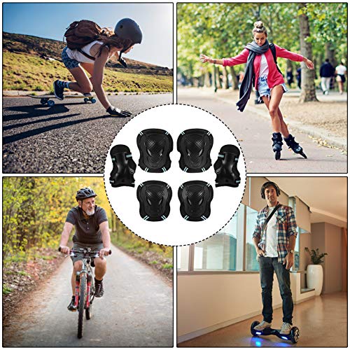 BESPORTBLE Adultos Sports Gear Set Guardas Protetores de Pulso Joelho Cotovelo Guardas Pad para Roll