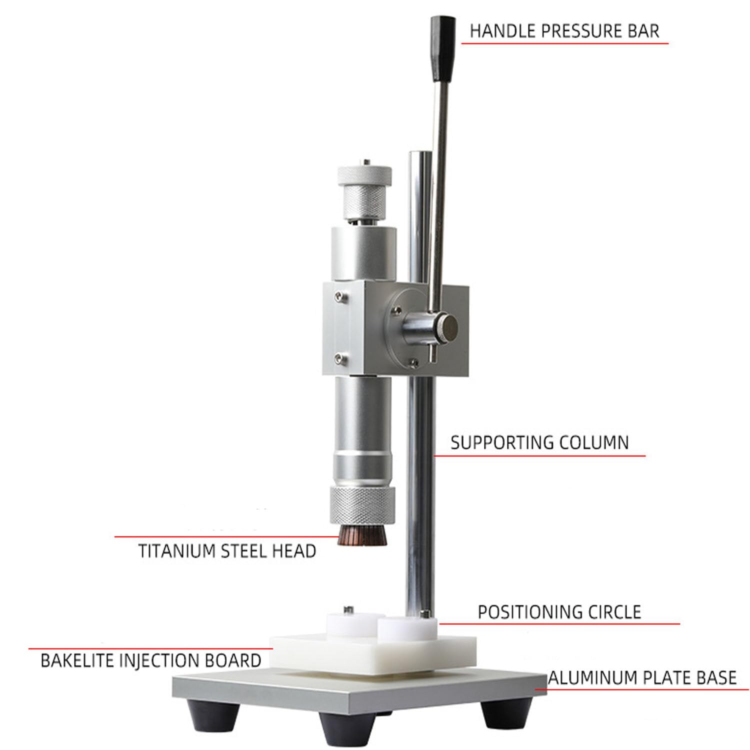 Tappatore Manuale per Bottiglie di Profumo, Tappatrice per Sigillare Bottiglie Profumo da 13-20 Mm, Aggraffatrice per Bottiglie Regolabile, Imbottigliatrice Professionale, per Profumo,15mm