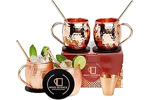 Advanced Mixology Solid Copper Mugs