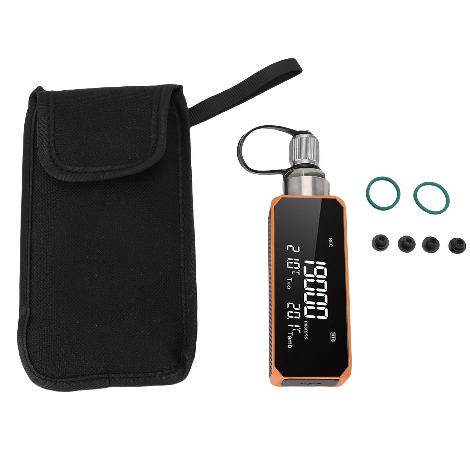 Digital Vacuum Meter, Accurate Multifunctional Oil Proof Vacuum Testing Meter with Target Value Notification for Excel and PDF, Offline Data Logging for HVAC Systems