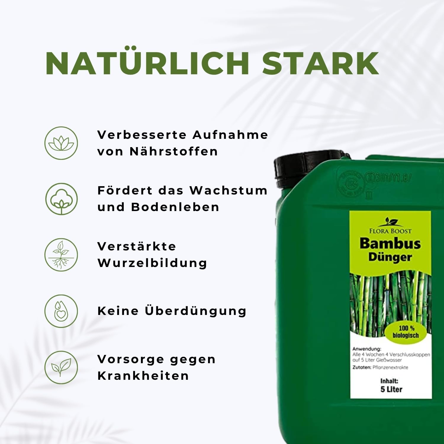 Flora Boost Bambus Dünger 5L, Flüssigdünger, Für bis zu 1000L Gießwasser