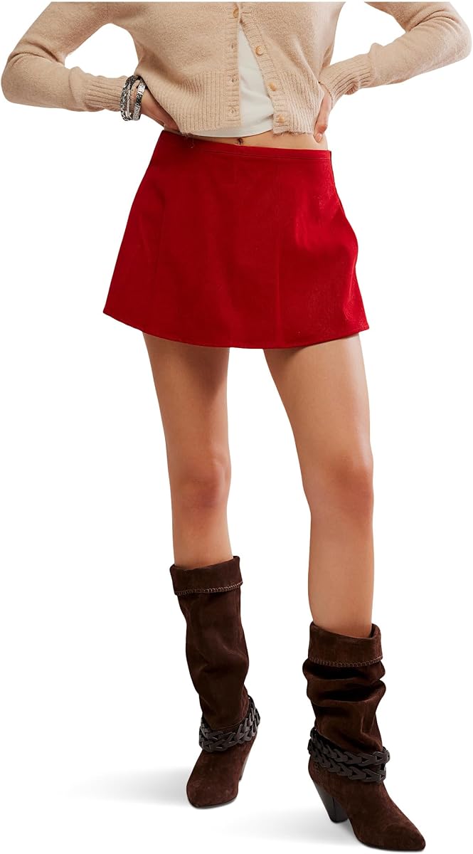 Free People Women's Paradise Found Faux Suede Skort