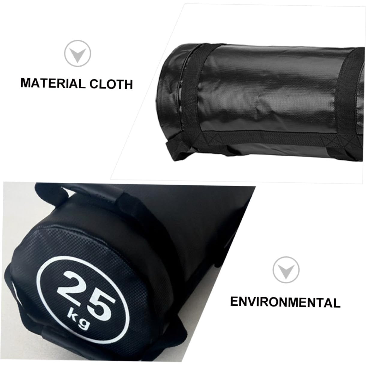 Supvox Fitness Sandbag Leer Verstellbarer Trainingssandsack mit Griffen Vielseitig für Krafttraining Ausdauer Funktionelles Workout und Gewichtsheben Tragbar für Fitness und Outdoor