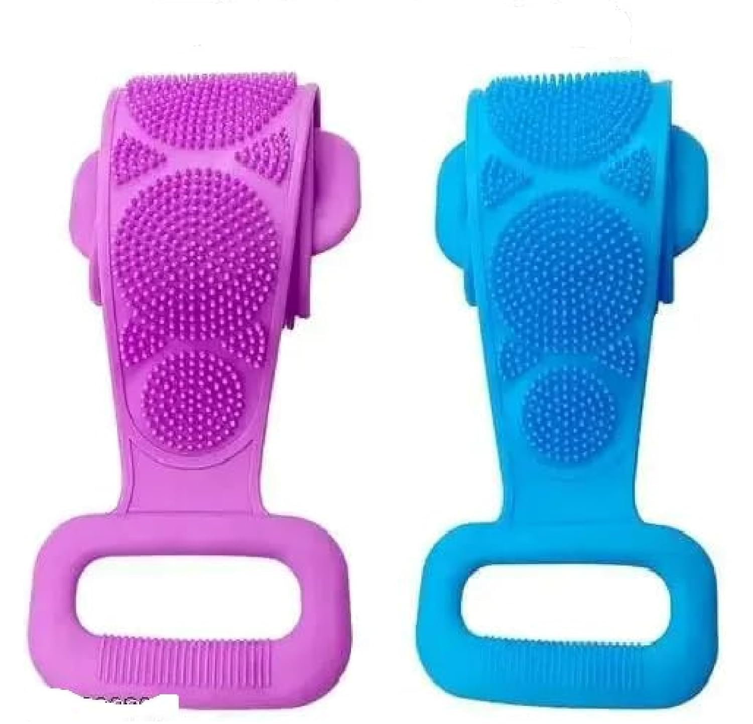 JOYUS Back Scrubber Bath Belt for Shower | Silicone Body Cleaning Belt with Soft Bristles for Easy Back & Shoulder Cleaning Pack Of 2-picture-36