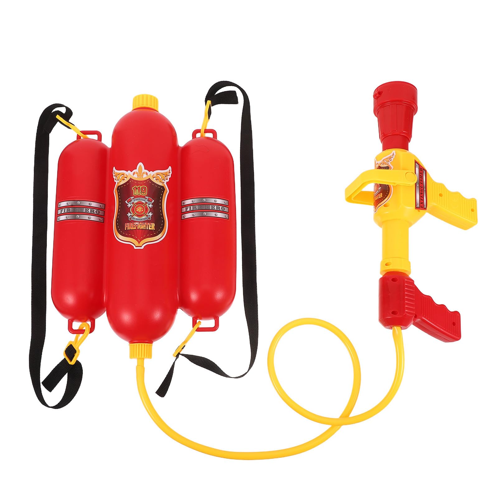 Pistola ad Acqua Zaino Antincendio Rosso per Bambini | Backpack Water Shooter, Kids Water Shooter Toy, Vacanze Estive, Plastico Leggero per Giardino e Piscina