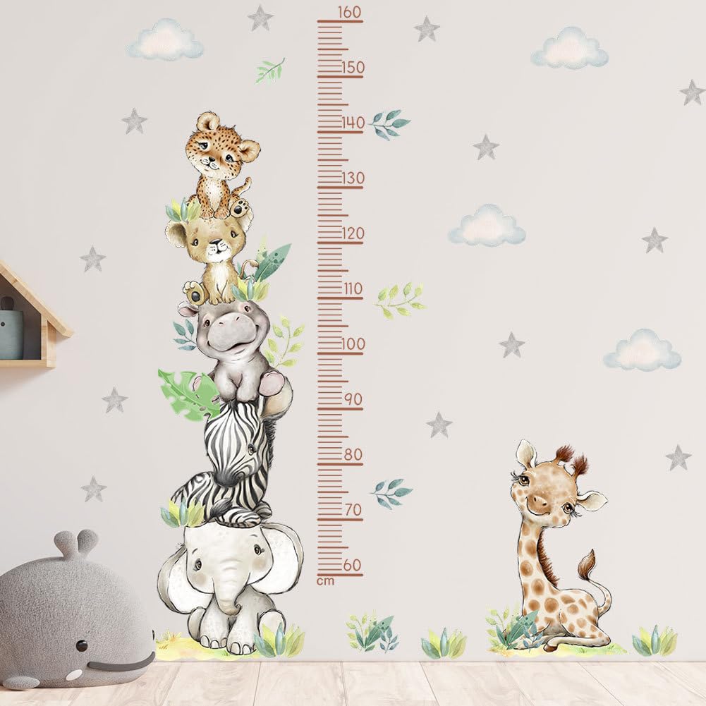 Metro da Parete per Bambini Grafico di Crescita adesivo Tabella Altezza Wall Stickers