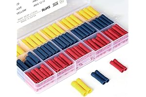 ELECFUN Assorted Butt Splice Crimp Connectors: Durable Wire Couplers for Electrical Connections