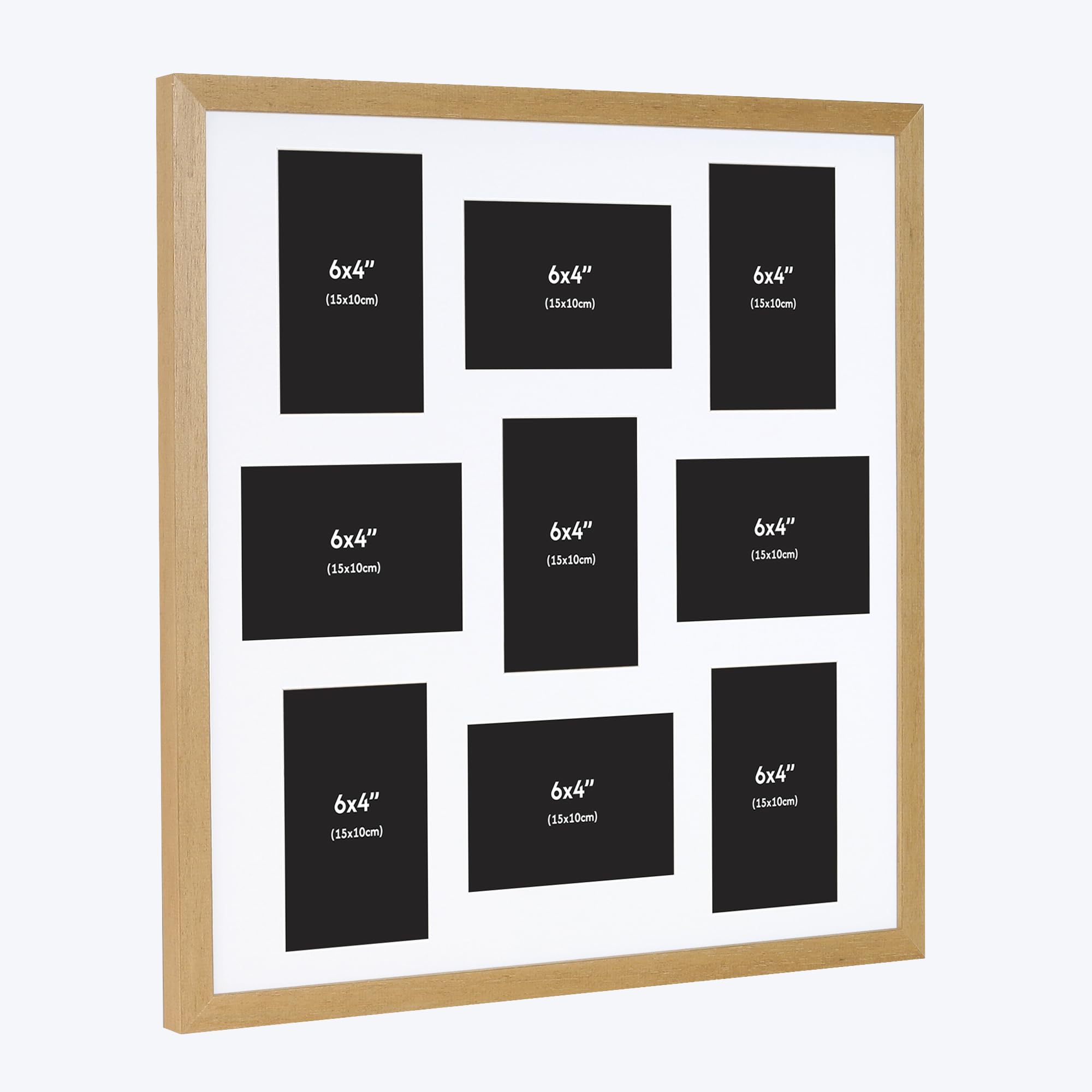 8/9/10/12/16/20 Photos Large Multi Picture Frame Collage Aperture Decor Memories-9 Aperture-Oak