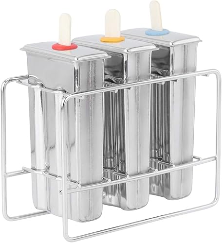 Miniatura 8 de Molde para pudín de paletas de hielo de acero inoxidable 304 con kit de cepillo de limpieza, herramienta de cocina (55 piezas de palo y 3 moldes de