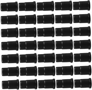 HAPINARY 35pcs Caster Rubber Cap Caster Wheels Abs Black Sleeve Inserts for Caster Stem Inserts Sleeves Mounting for Stem Caster Plug-in to Rotate Caster Socket for Home