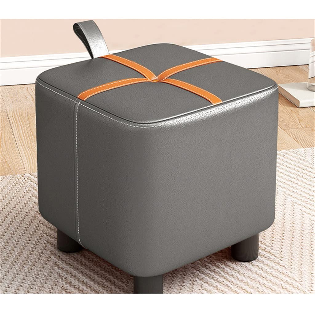 Tabouret à langer pour chaussures en bois massif et assise souple