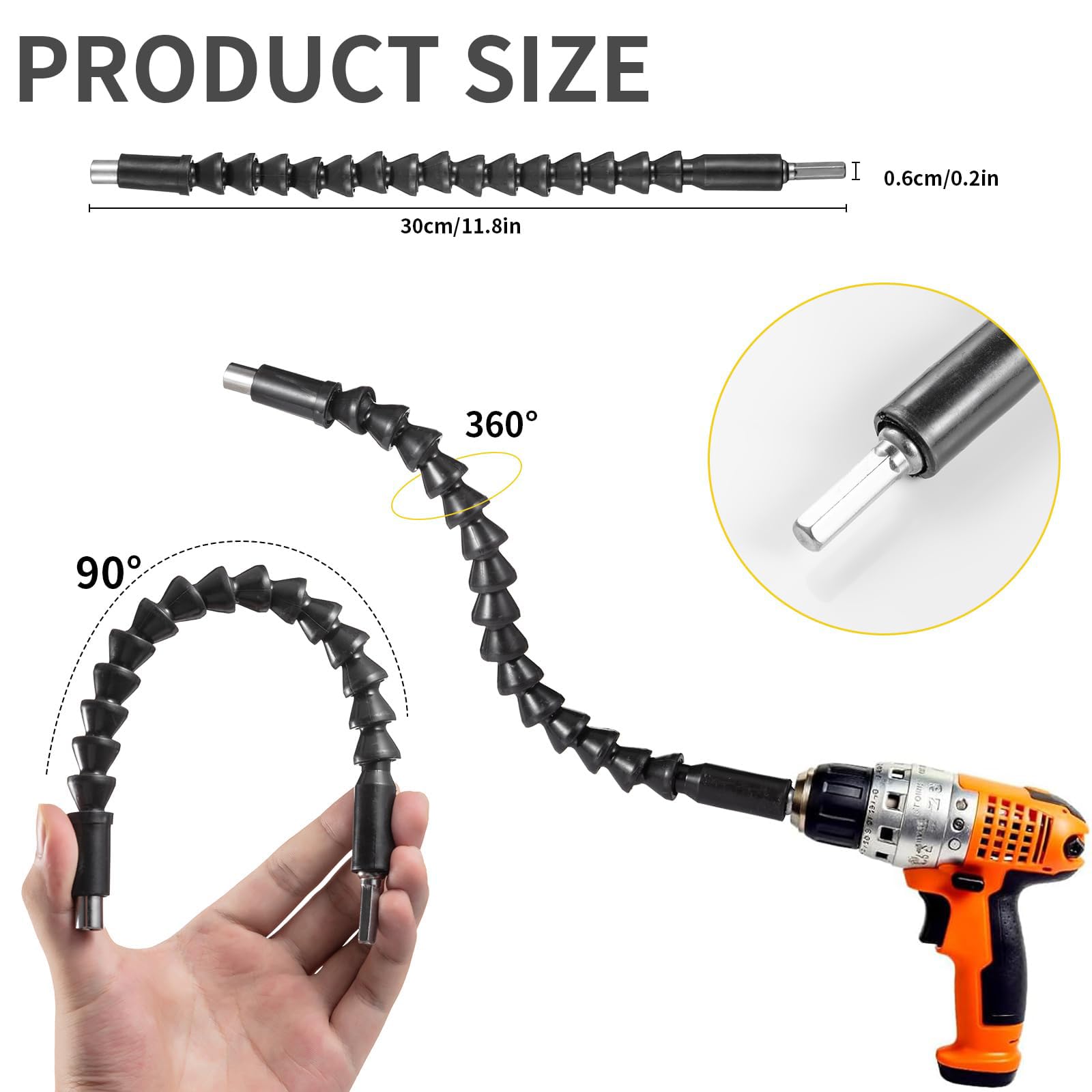 Drill Bit Extension Set - Reach Tight Spaces -3