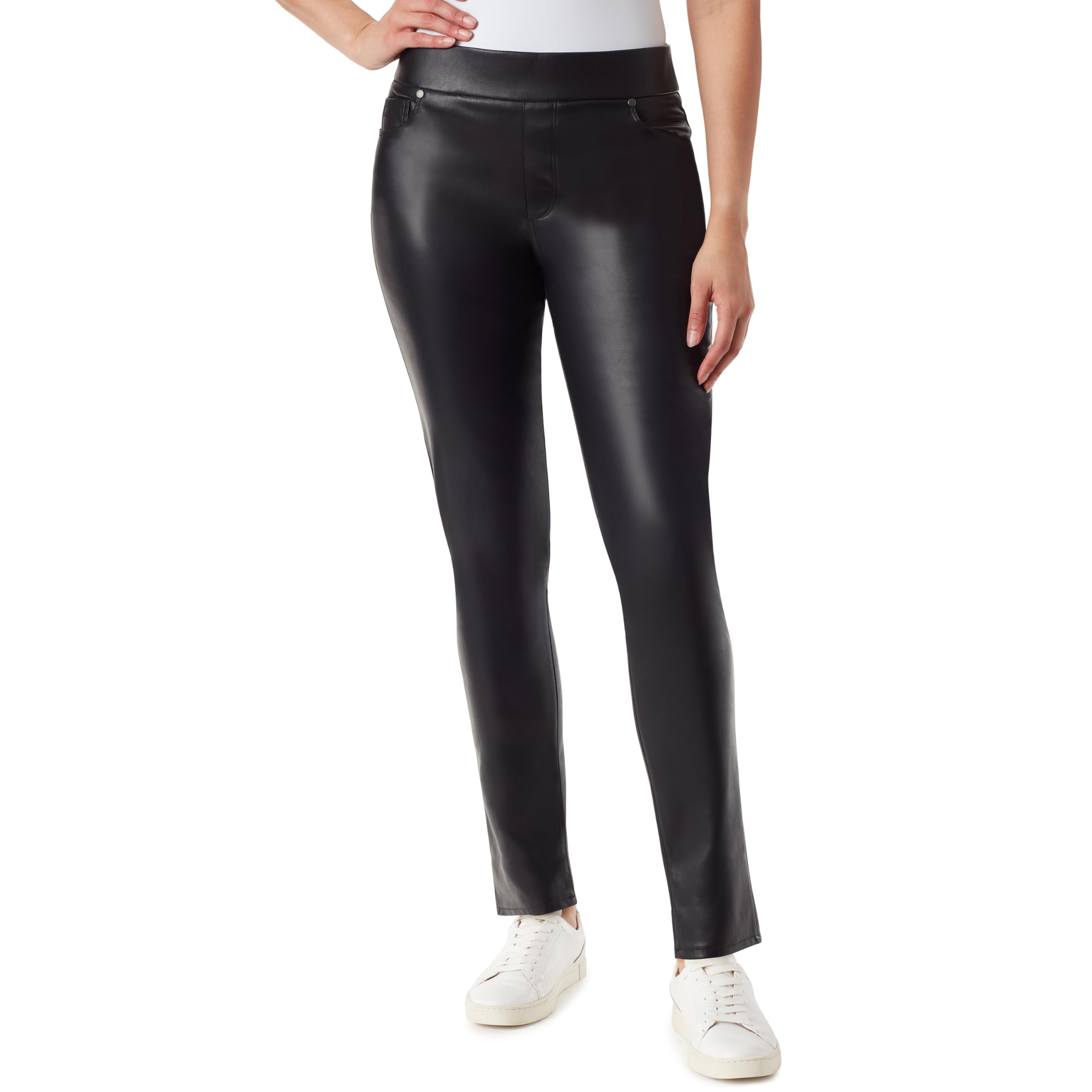 Gloria Vanderbilt Womens Avery Slim Pull on Pant Standard