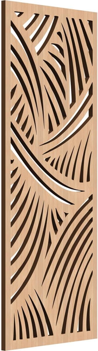 11 3/8"W x 29 3/8"H x 3/8"T Chester Decorative Fretwork Wood Wall Panels, Hickory