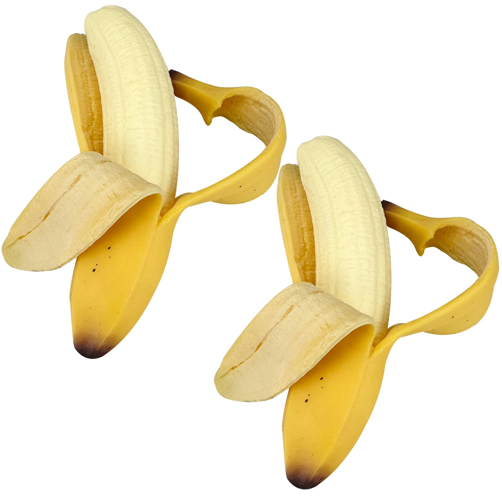 2 Pack Banana Squishies Stress Relief Soft Scented Simulation Bananas Fruit Toys Cute Birthday Gift Novelty Toy for Kids (2 Pack Yellow Bananas)