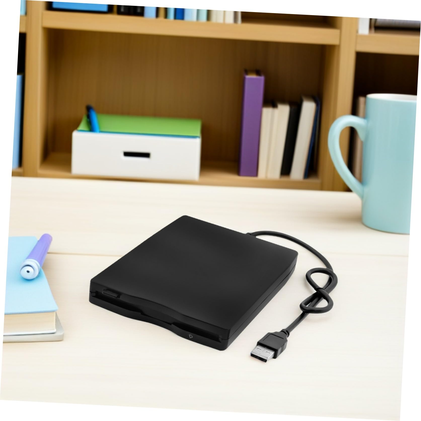 Lettore di Floppy Disk Esterno USB 2.0 1,44 Megabyte Nero | Dati su Interfaccia USB 2.0, Design Compatto in Plastica, Compatibile con Molti Sistemi Operativi